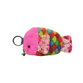 Chaveiro de bolsa de moedas de algodão feito à mão com pingente de bolsa